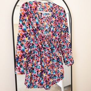 Fun long sleeve romper with pockets